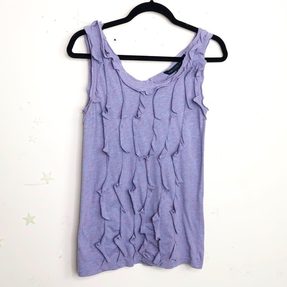 MARC by Marc Jacobs lavender ruffle front top - Picture 1 of 8